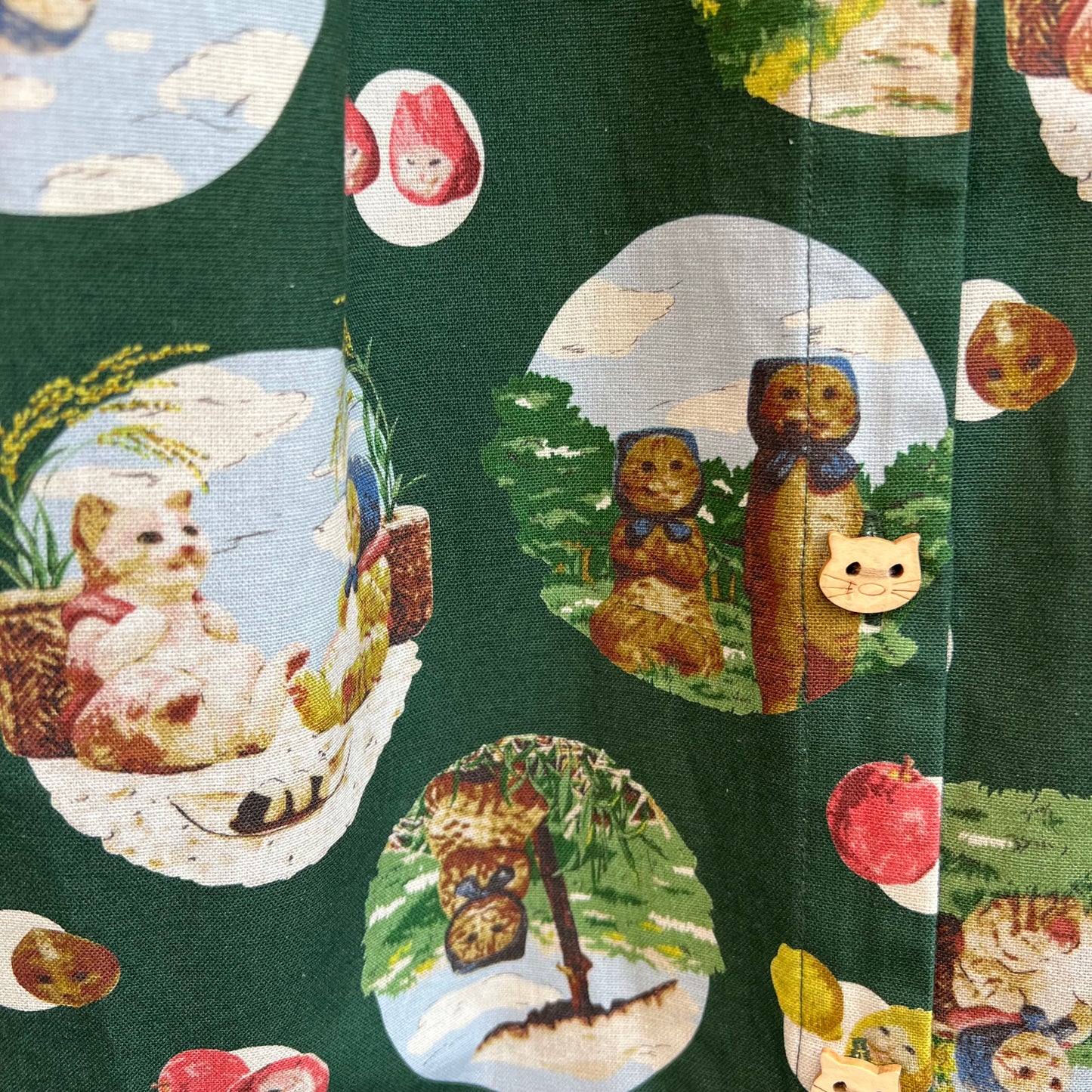 Picnic cats midi skirt