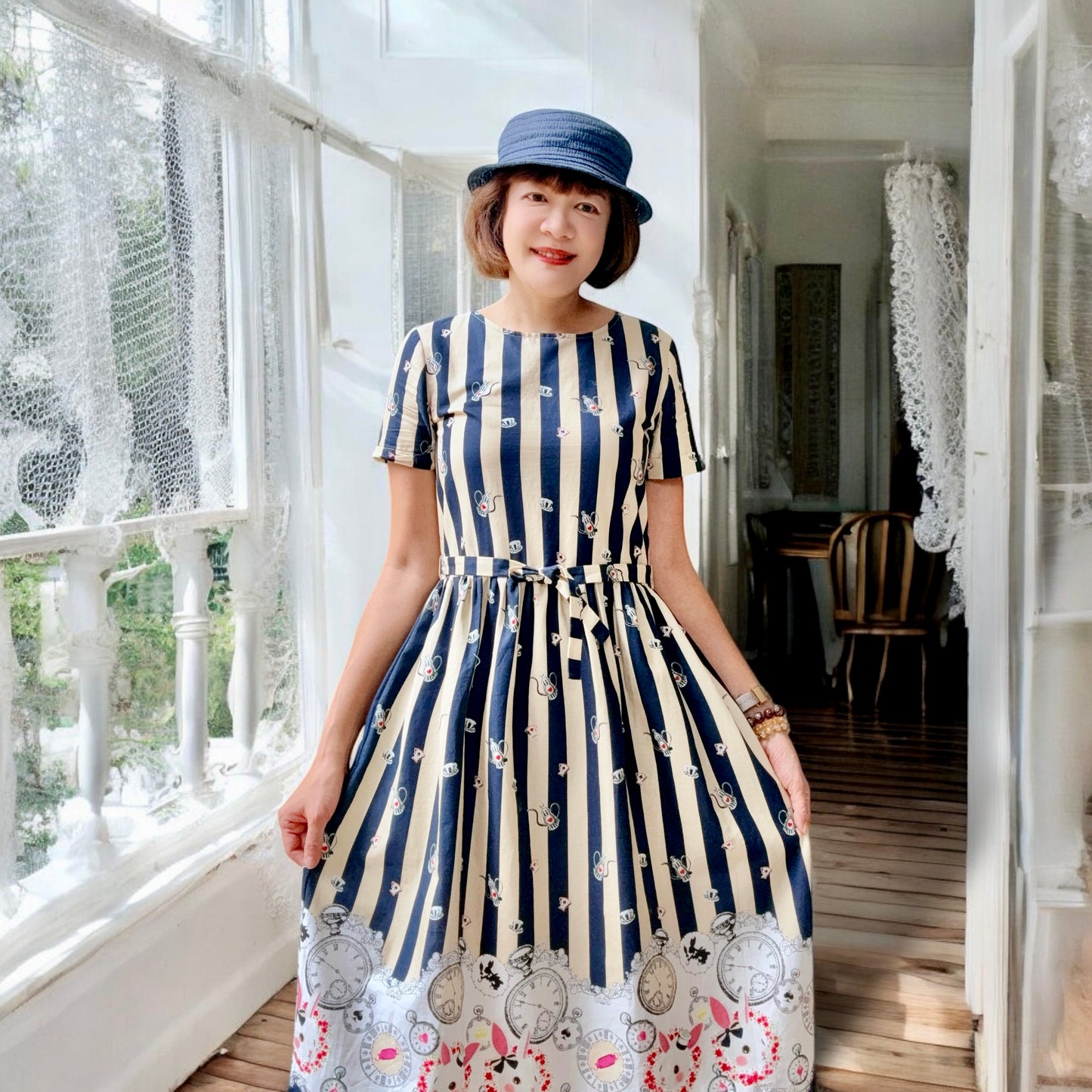Stripe and rabbit , clock one piece