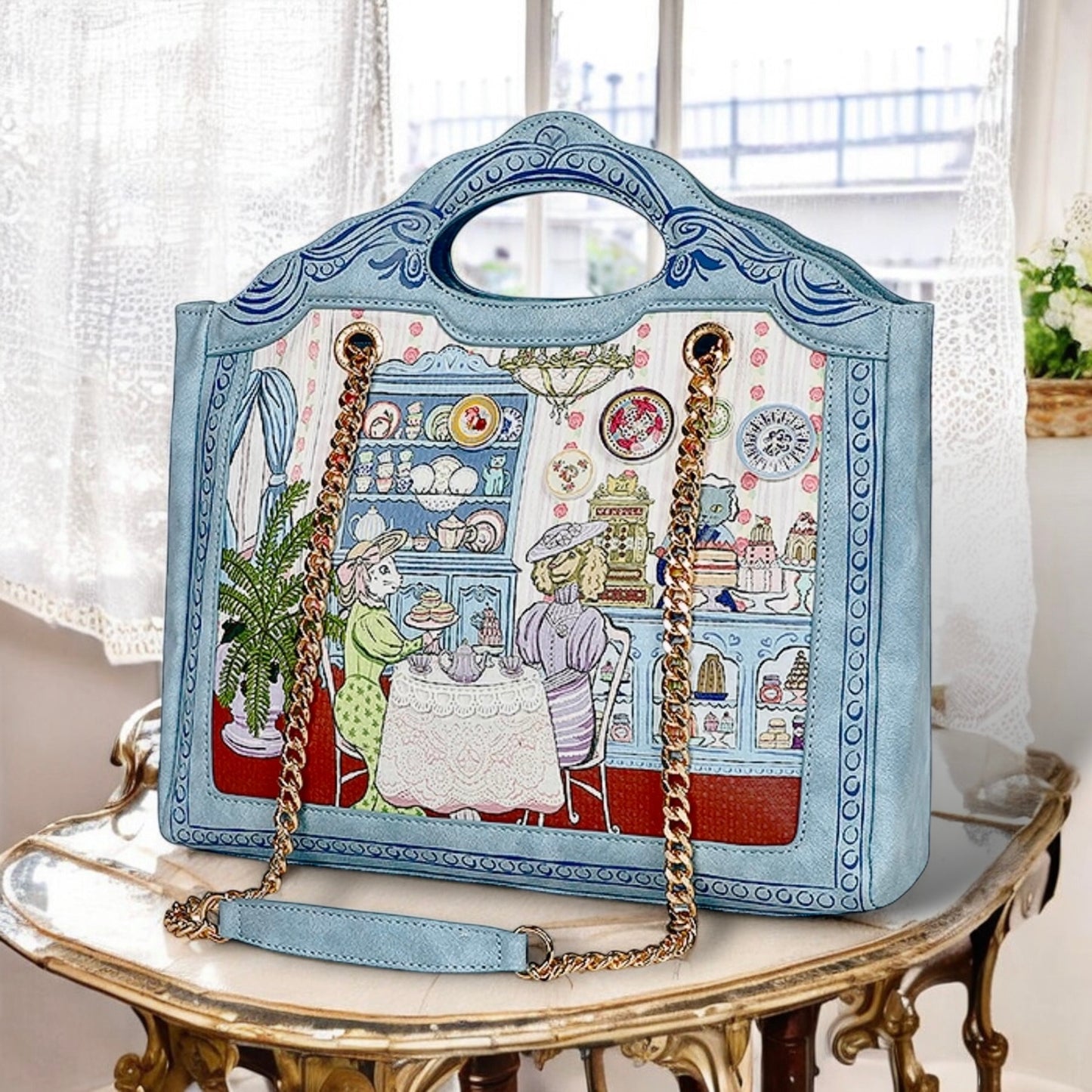 Victorian tea room sienna bag