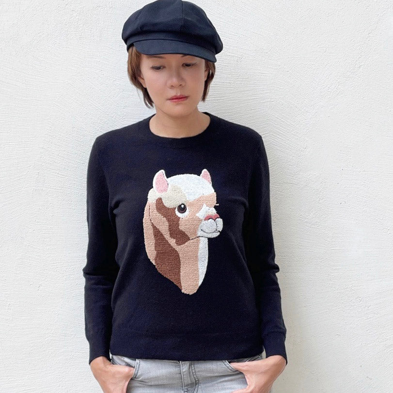 Sleepy alpaca wool pullover