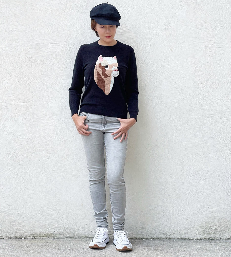 Sleepy alpaca wool pullover
