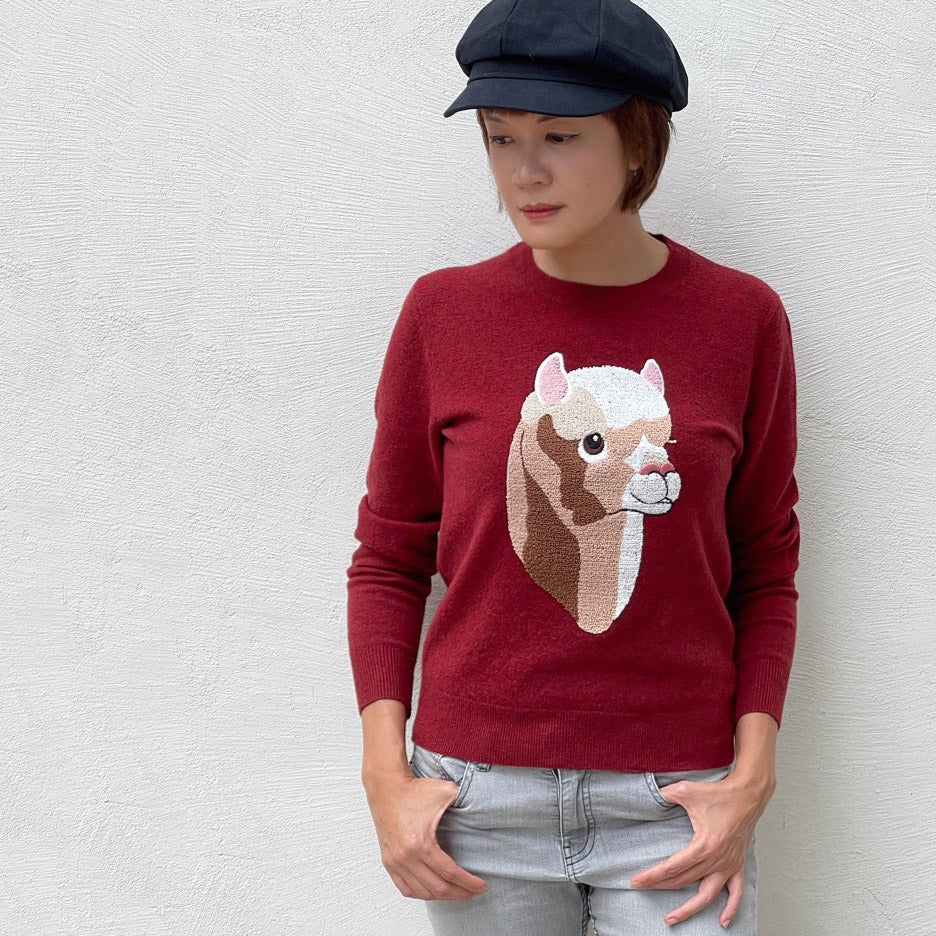 Sleepy alpaca wool pullover
