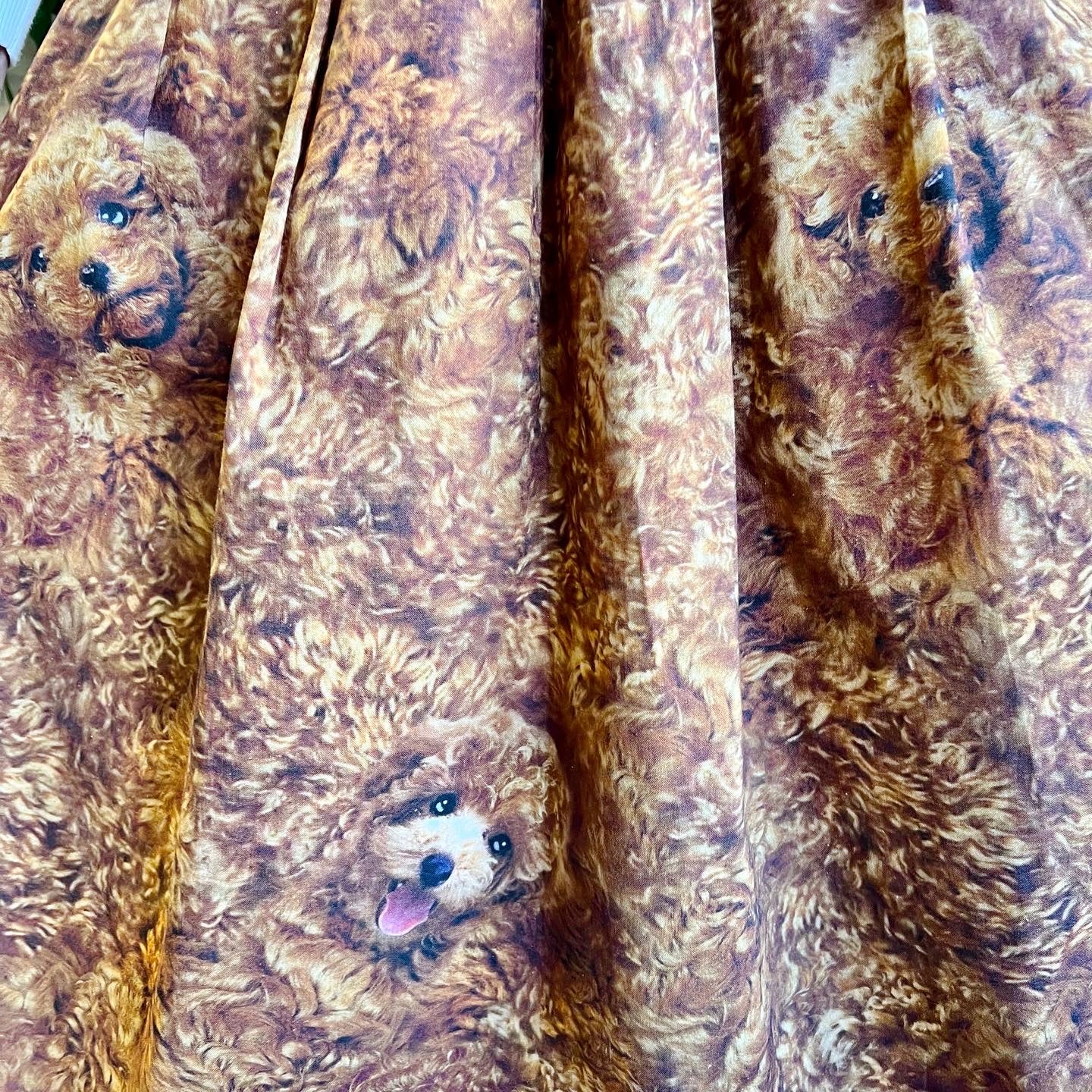 Curly Poodle Midi Skirt