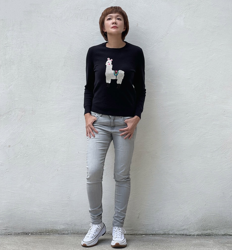 Snowy alpaca wool Pullover