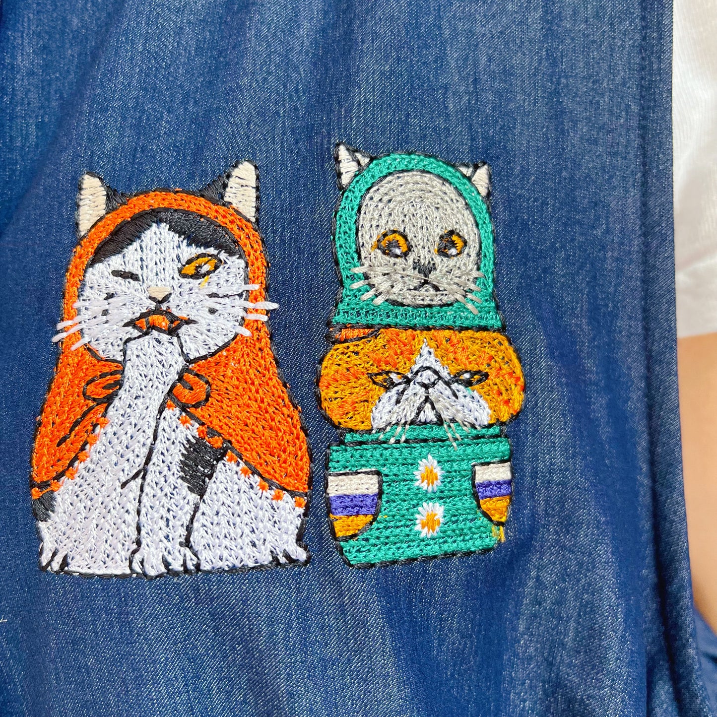 Russian cat dolls denim one piece