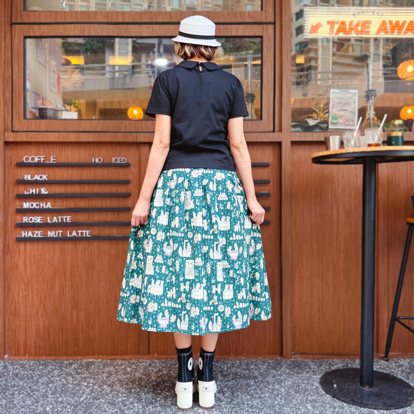 Animal on the forest midi skirt