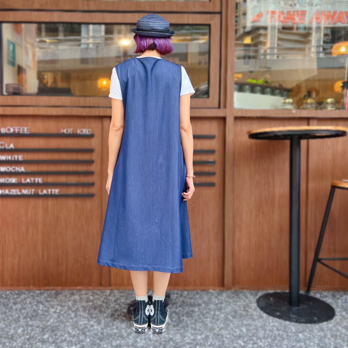 Russian cat dolls denim one piece