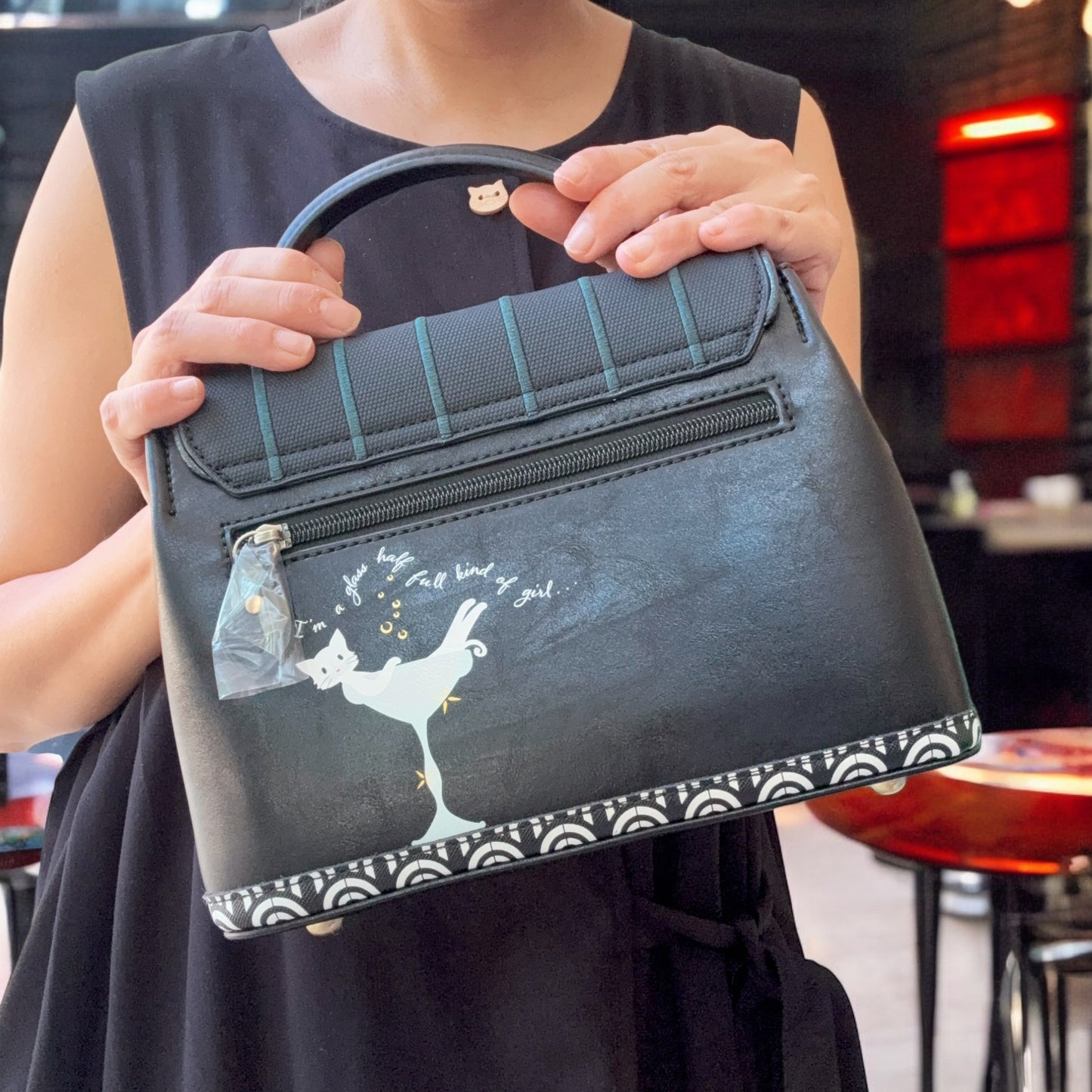 Cat night club mini Grace bag