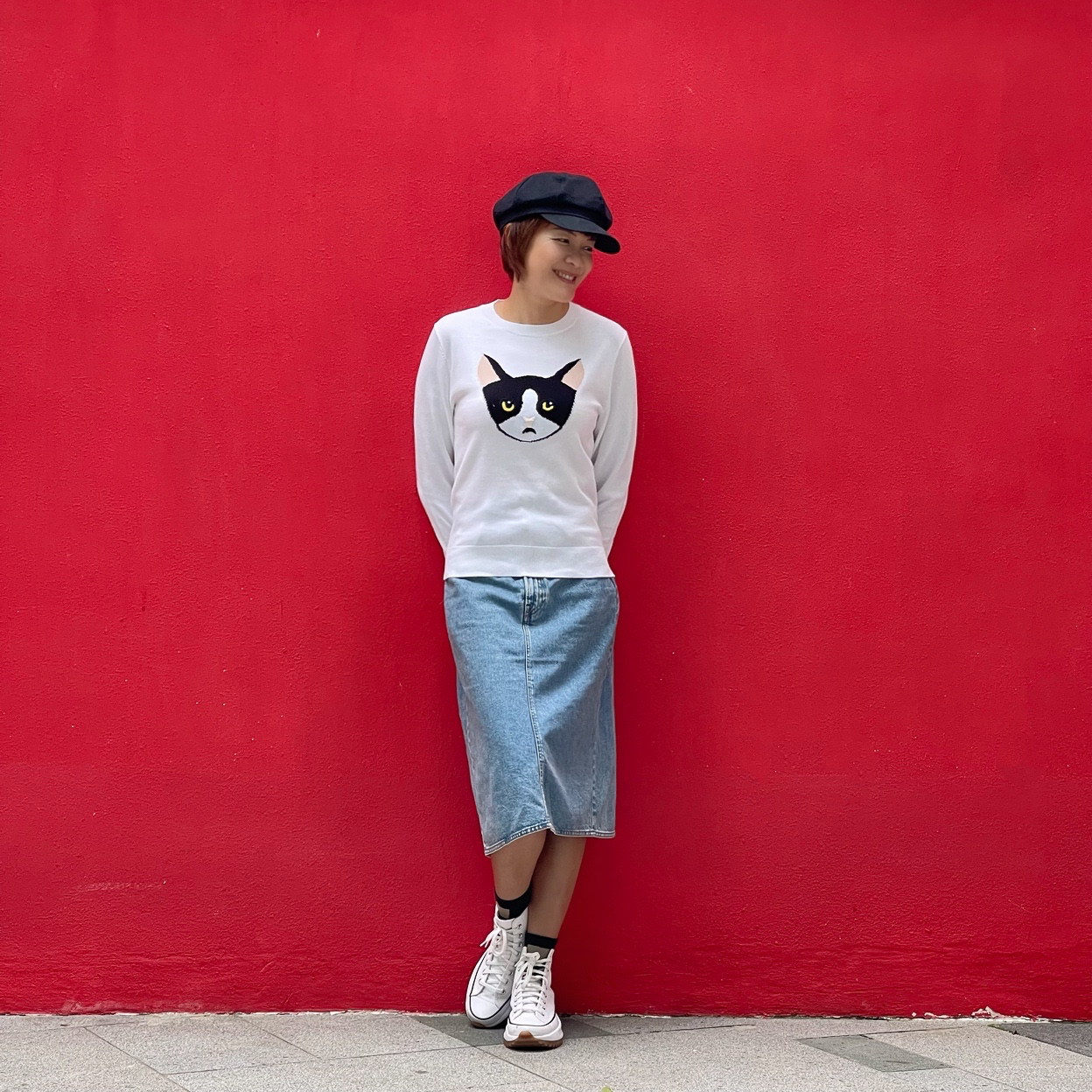 Tuxedo cotton pullover