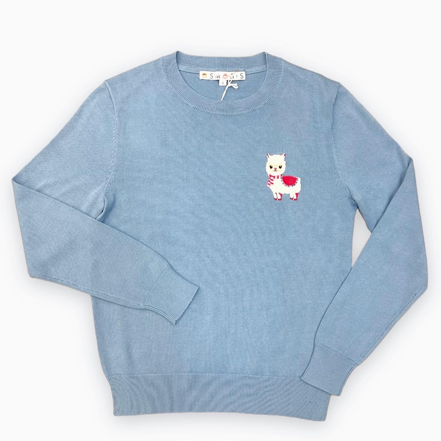 Little Alpaca Embroidery Sweater