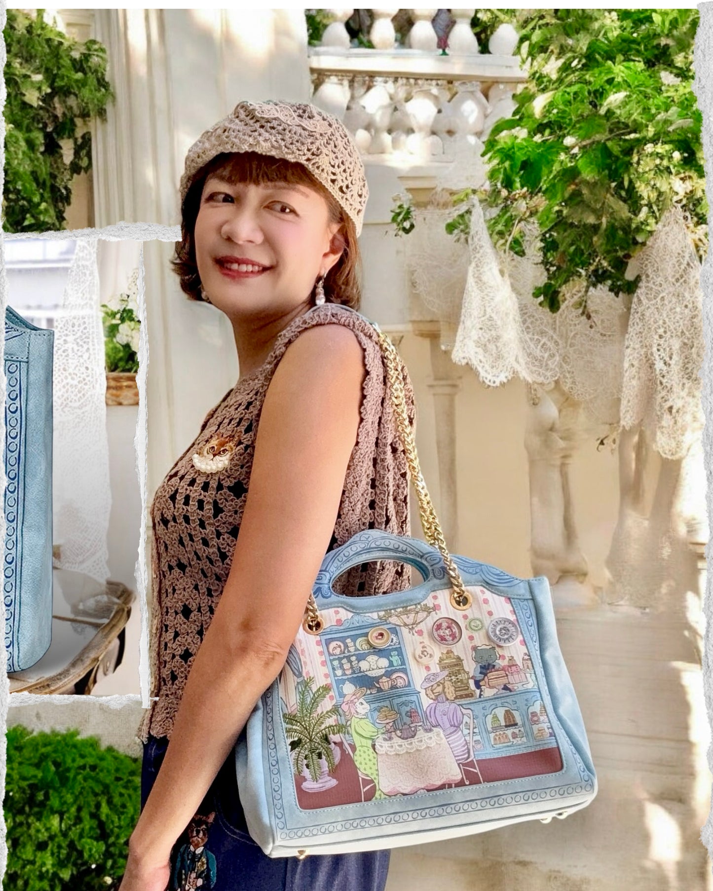 Victorian tea room sienna bag