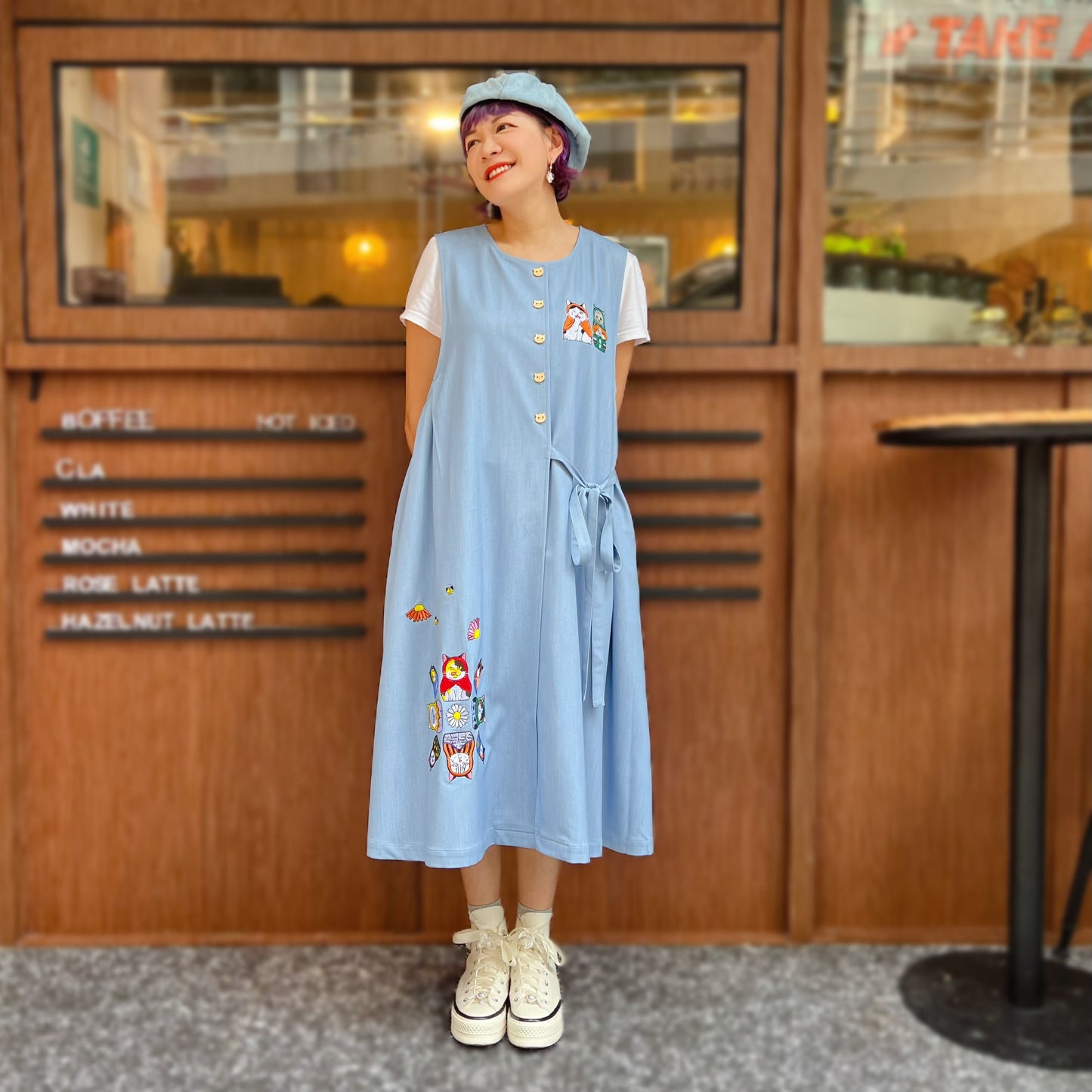 Russian cat dolls denim one piece