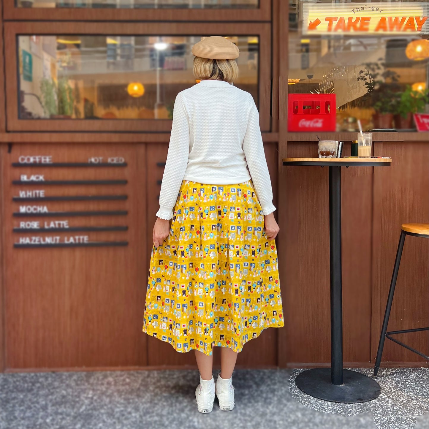 Animal together dinner midi skirt