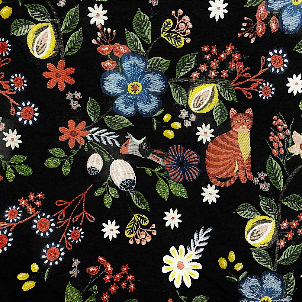 Cat And Floral Japanese Style Bag