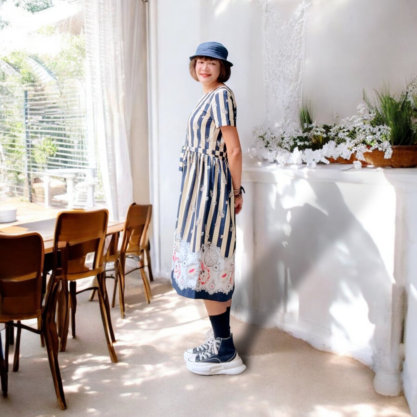 Stripe and rabbit , clock one piece