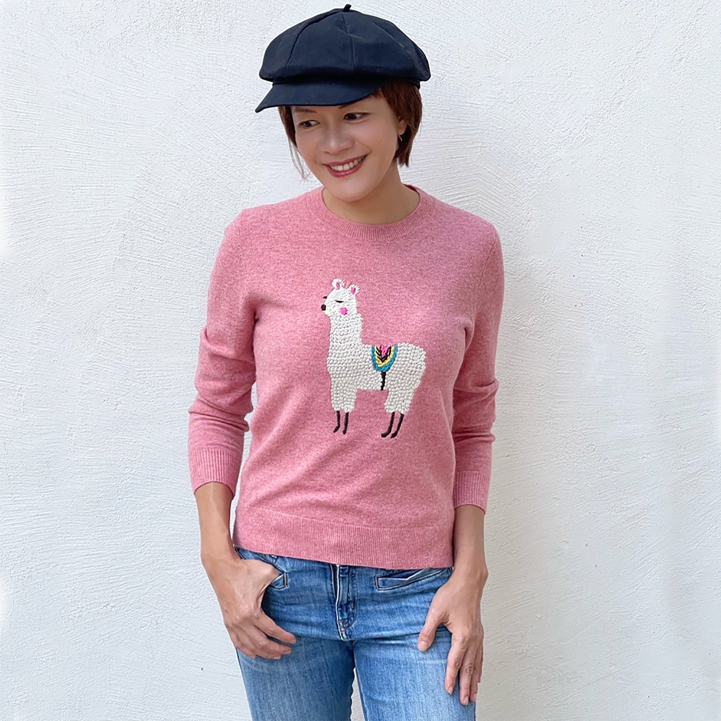 Snowy alpaca wool Pullover