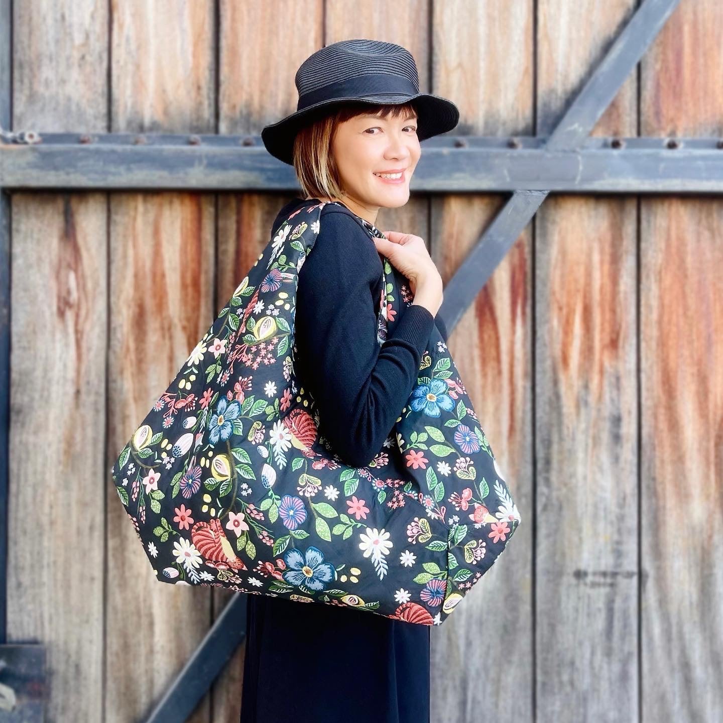 Cat And Floral Japanese Style Bag