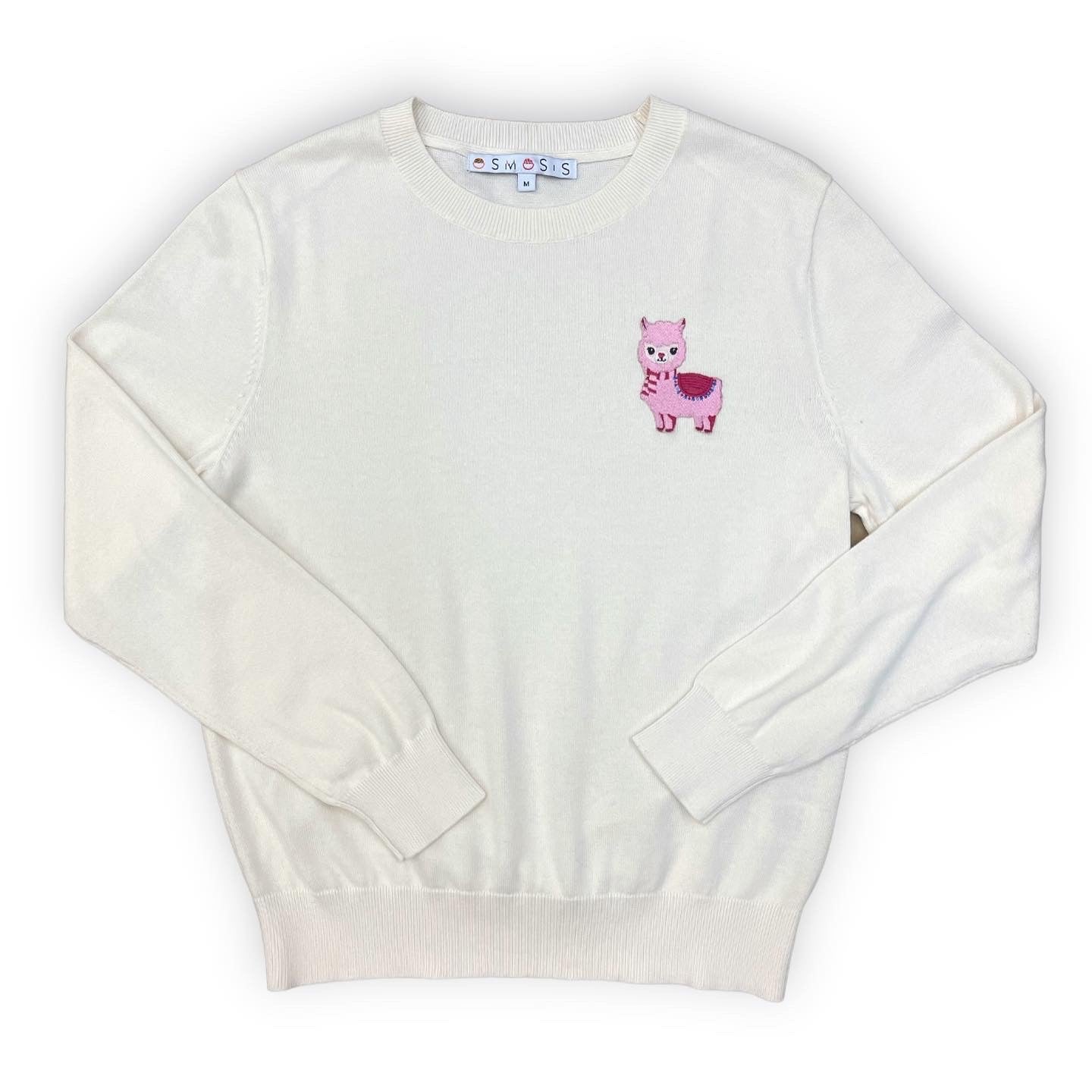 Little Alpaca Embroidery Sweater