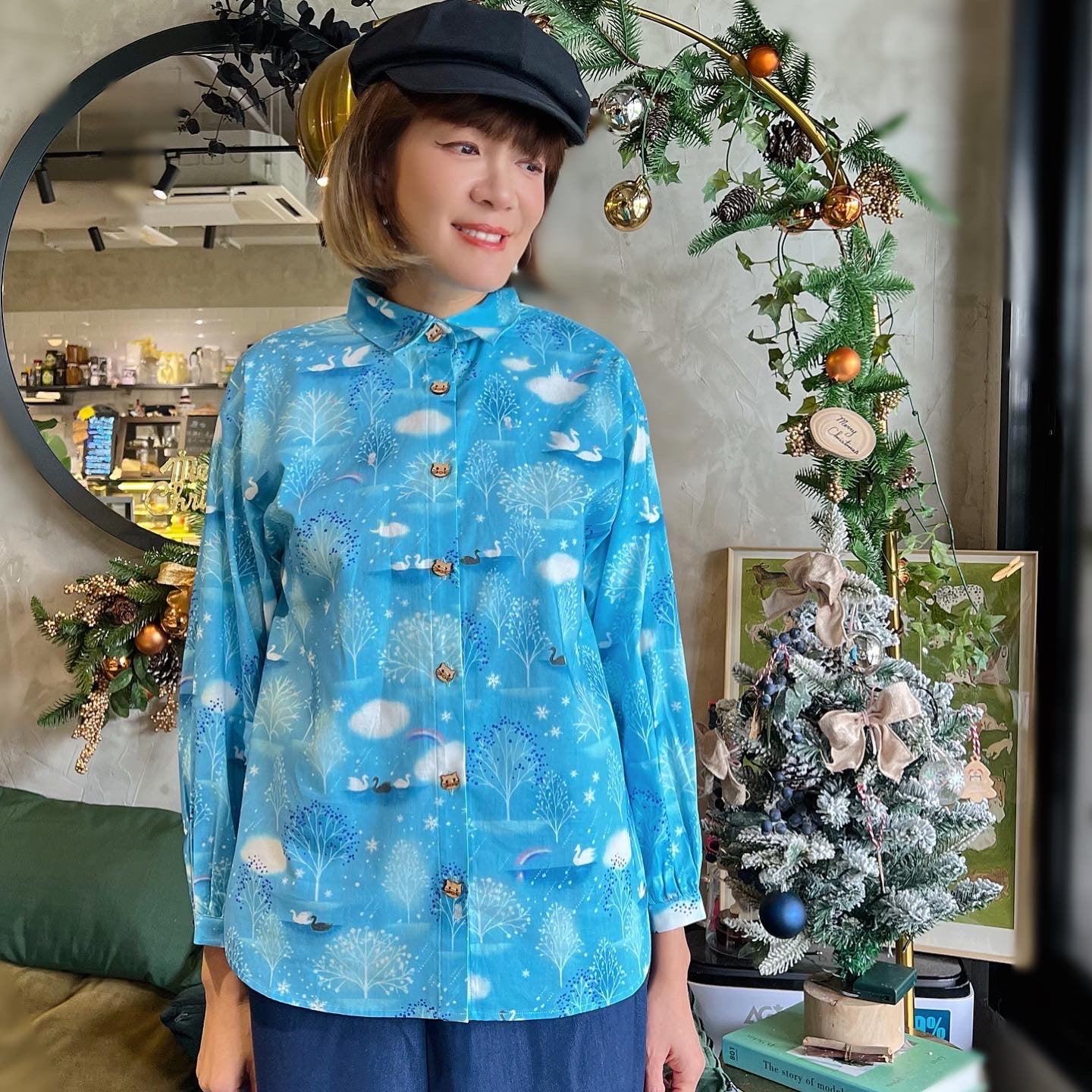 Dreamy Blue Swan Lake Shirt