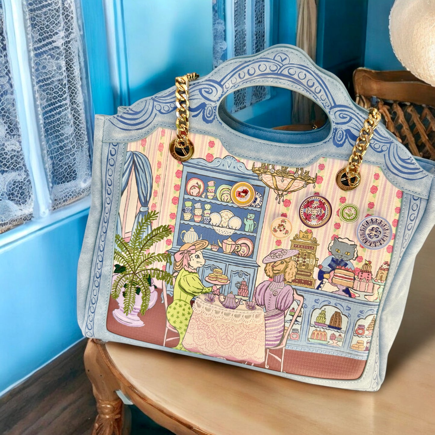 Victorian tea room sienna bag