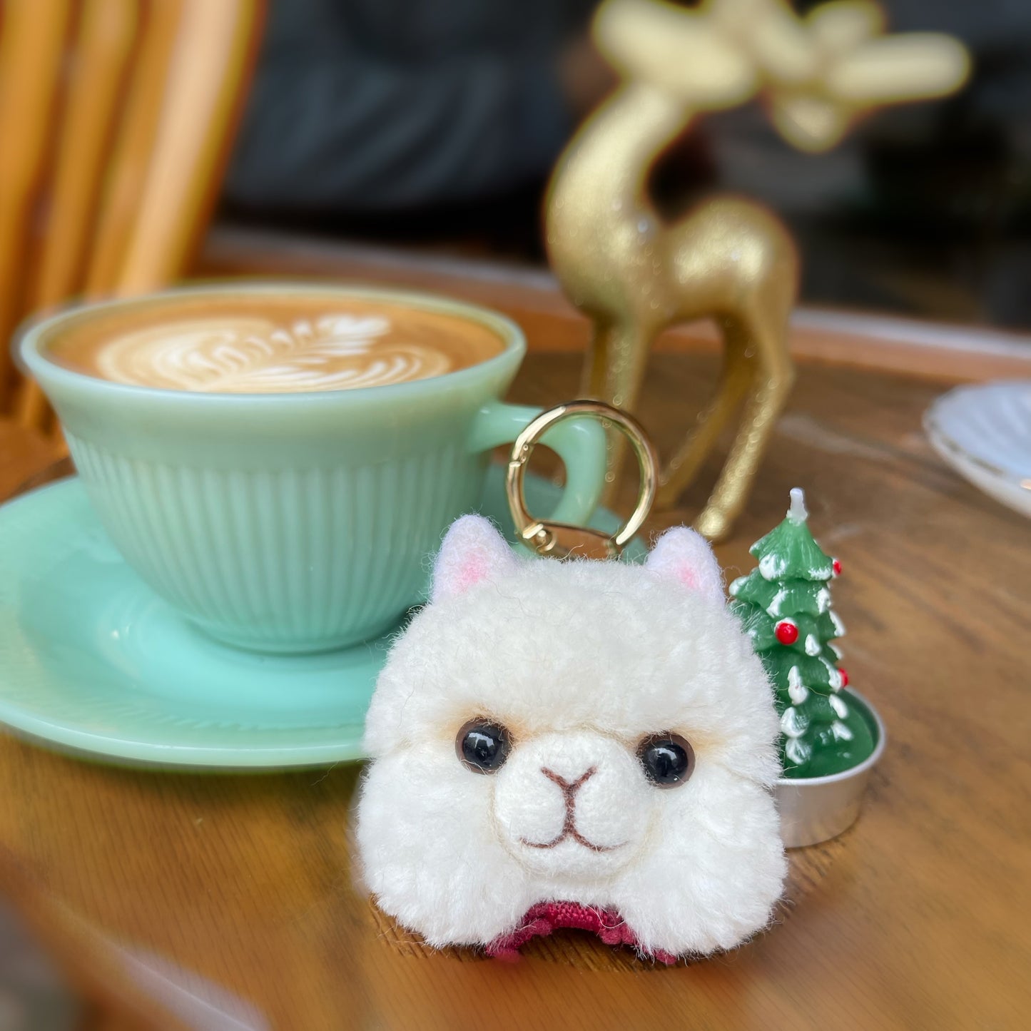 Alpaca head handmade accessory