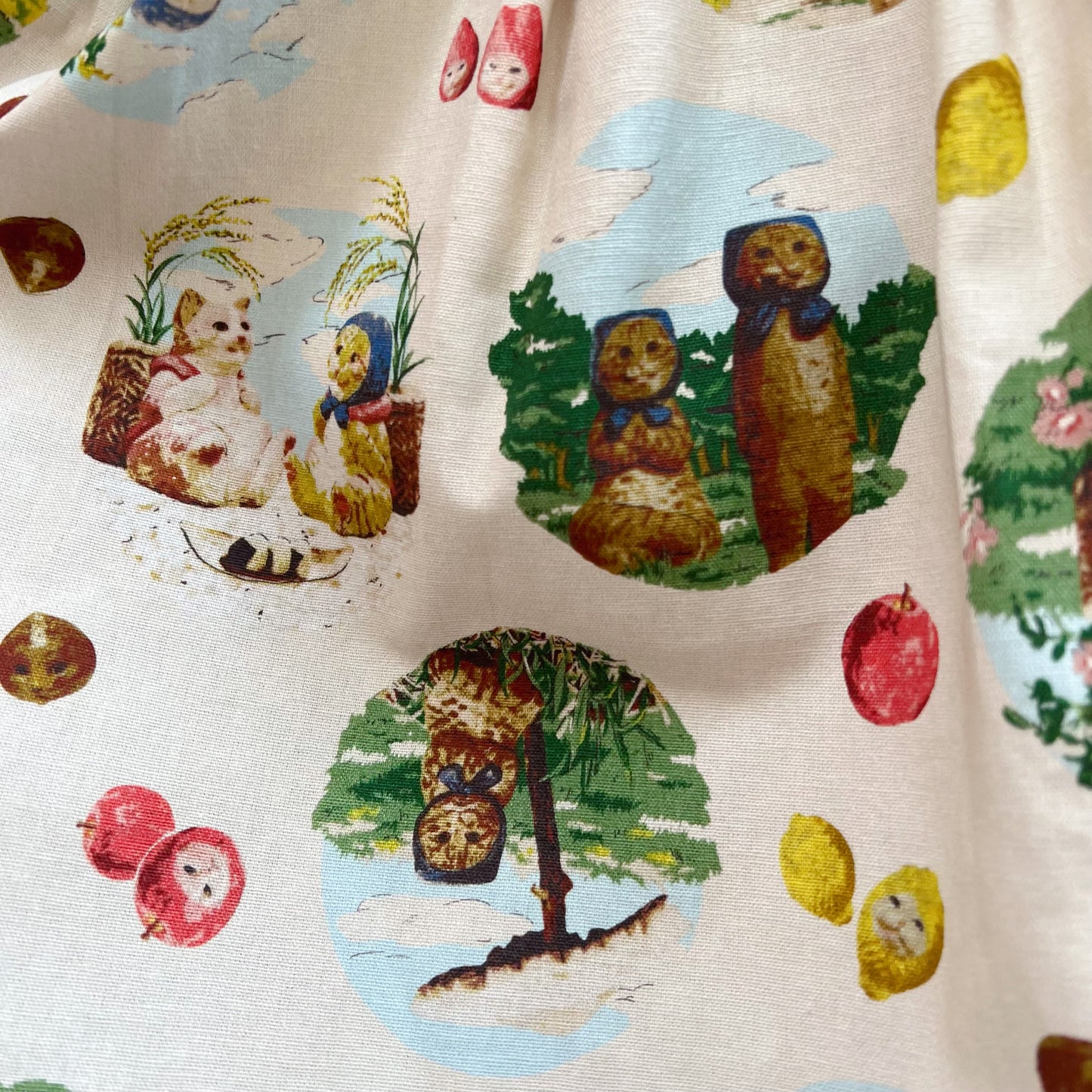 Picnic cats midi skirt