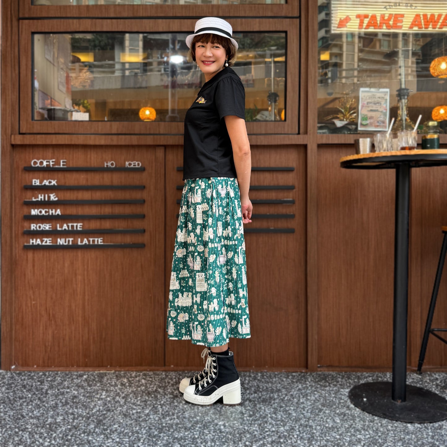 Animal on the forest midi skirt