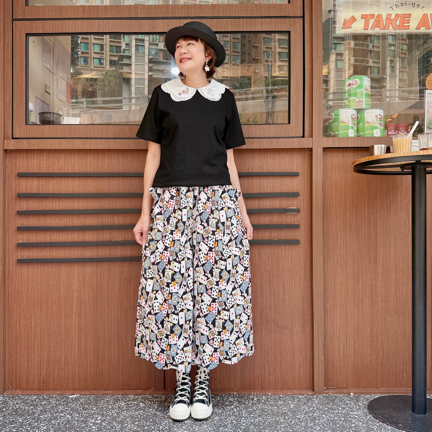 Animal and poker skirt pants