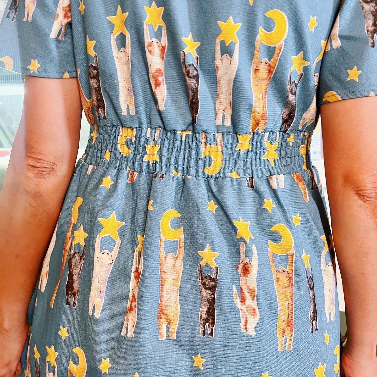 Cat chasing stars pattern one piece