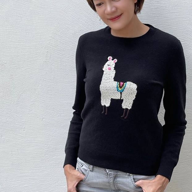 Snowy alpaca wool Pullover