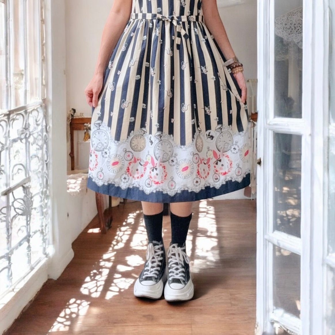 Stripe and rabbit , clock one piece