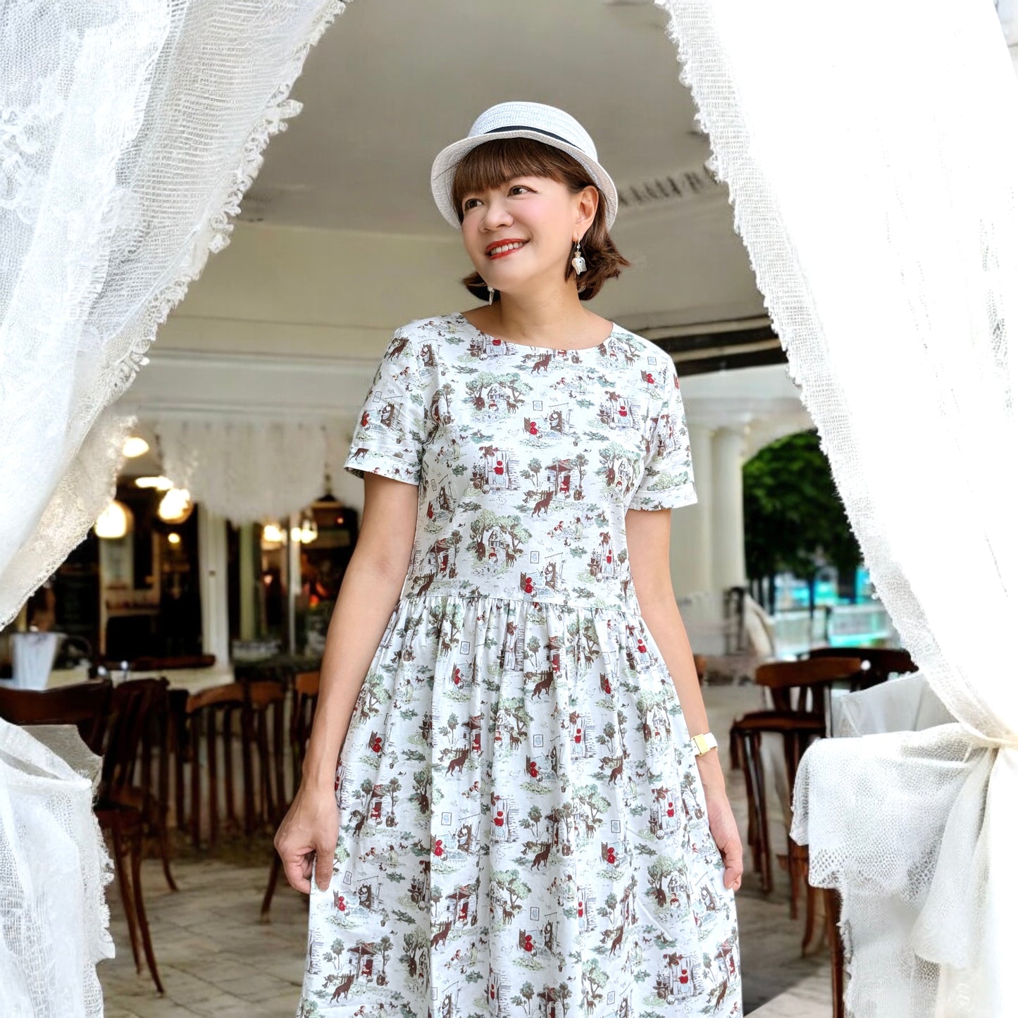 Little red riding hood pattern one piece
