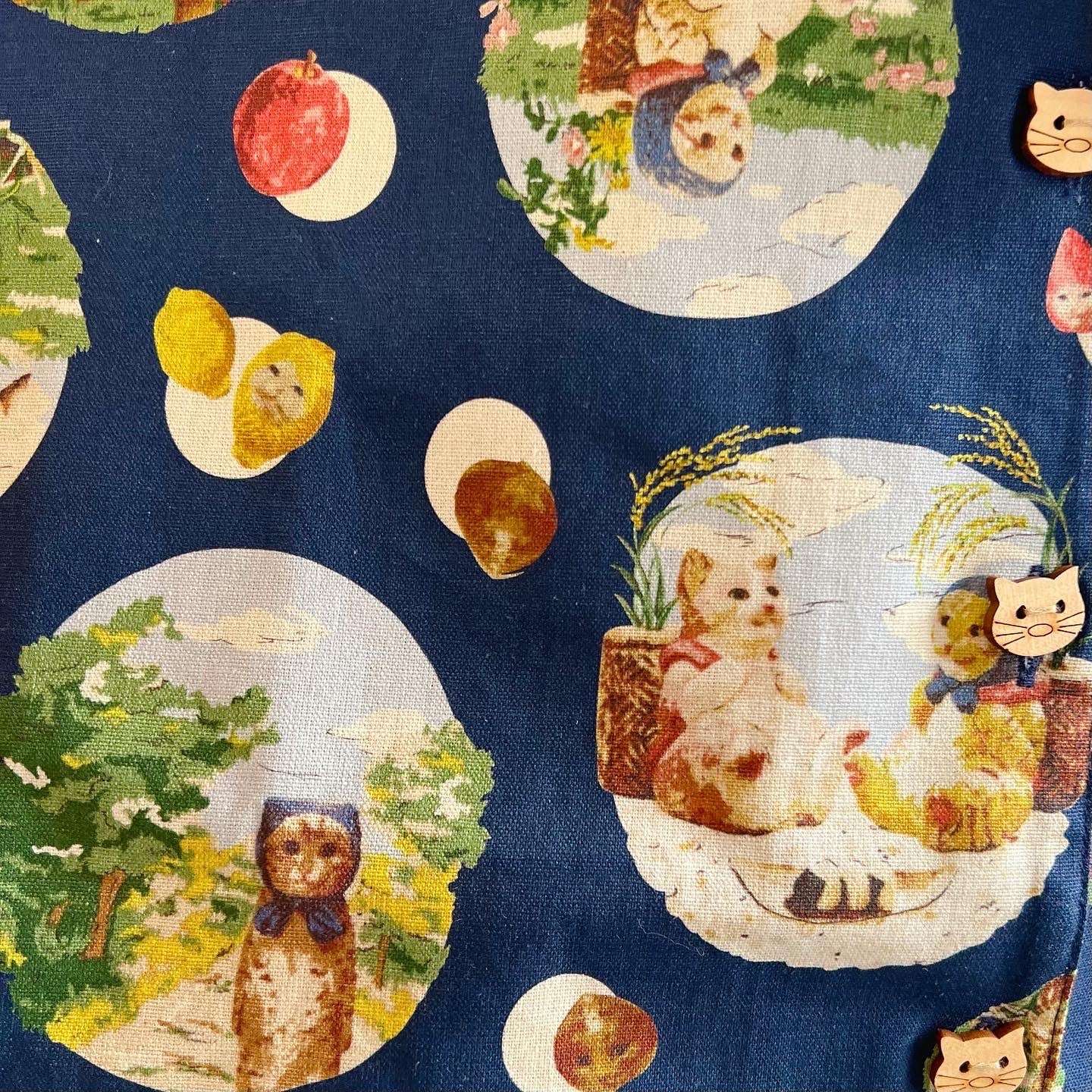 Picnic cats midi skirt