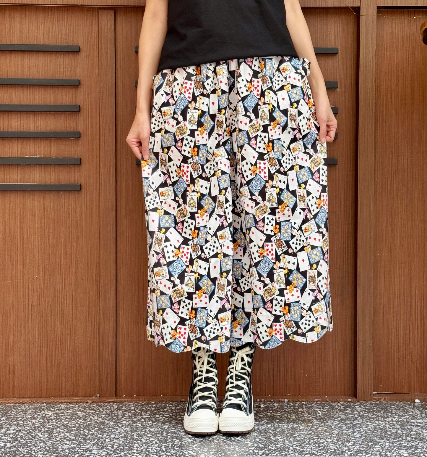 Animal and poker skirt pants