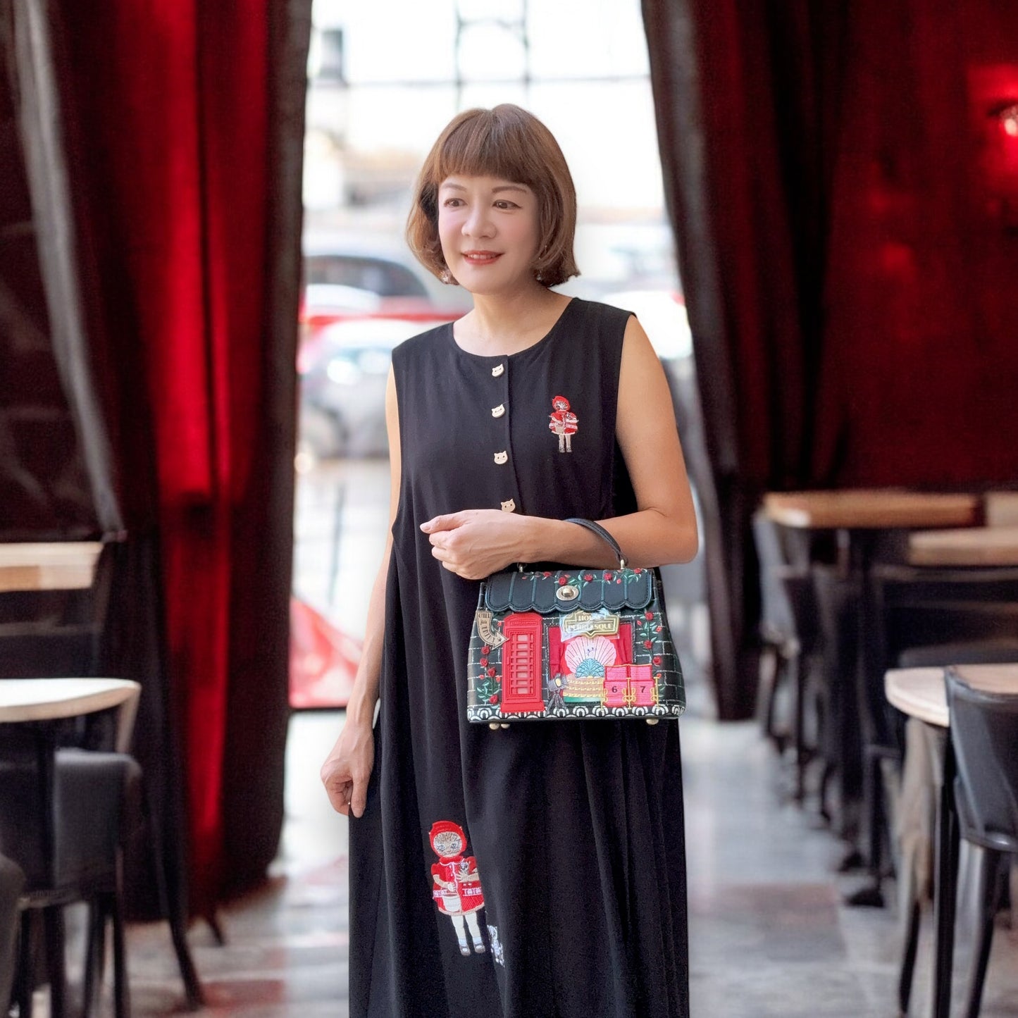Cat night club mini Grace bag