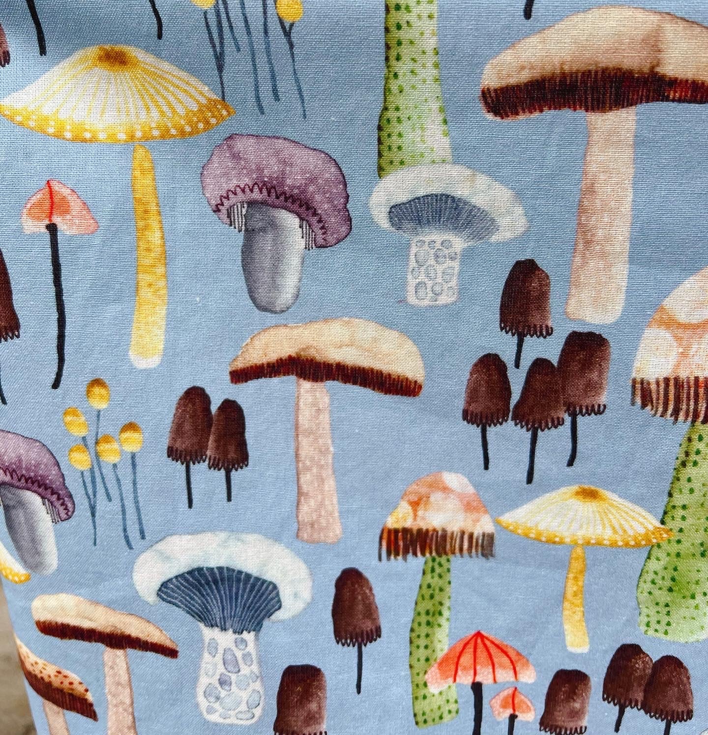Mushrooms falling from sky midi skirt