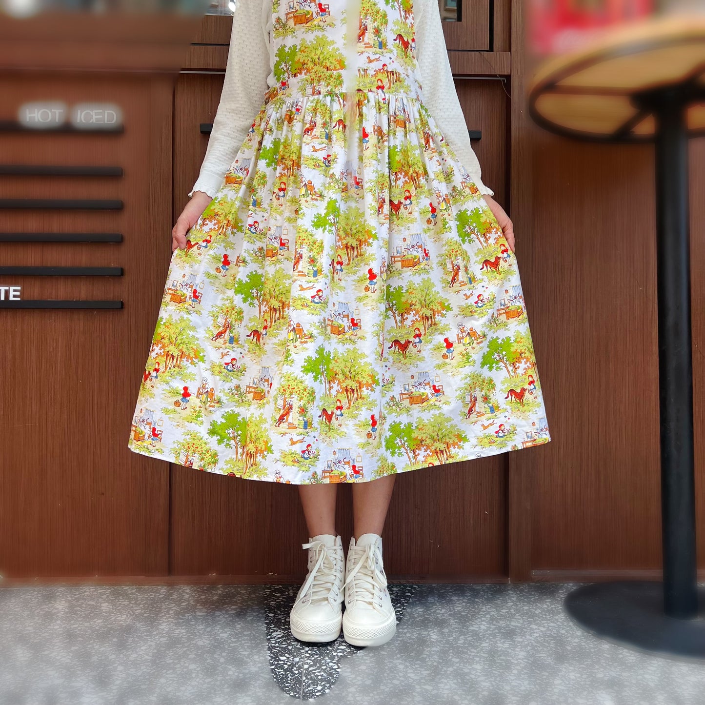 Little red riding hood pattern one piece