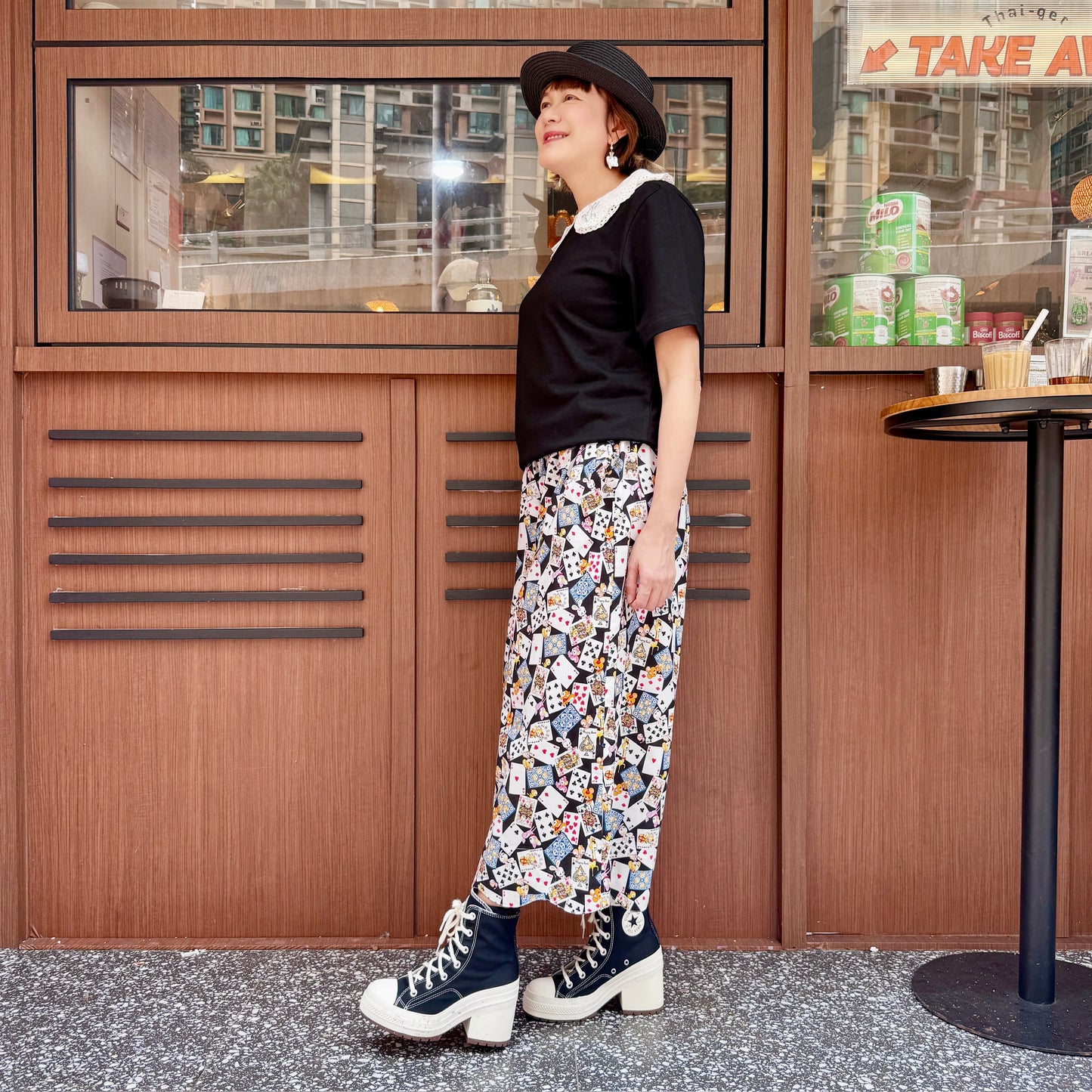 Animal and poker skirt pants