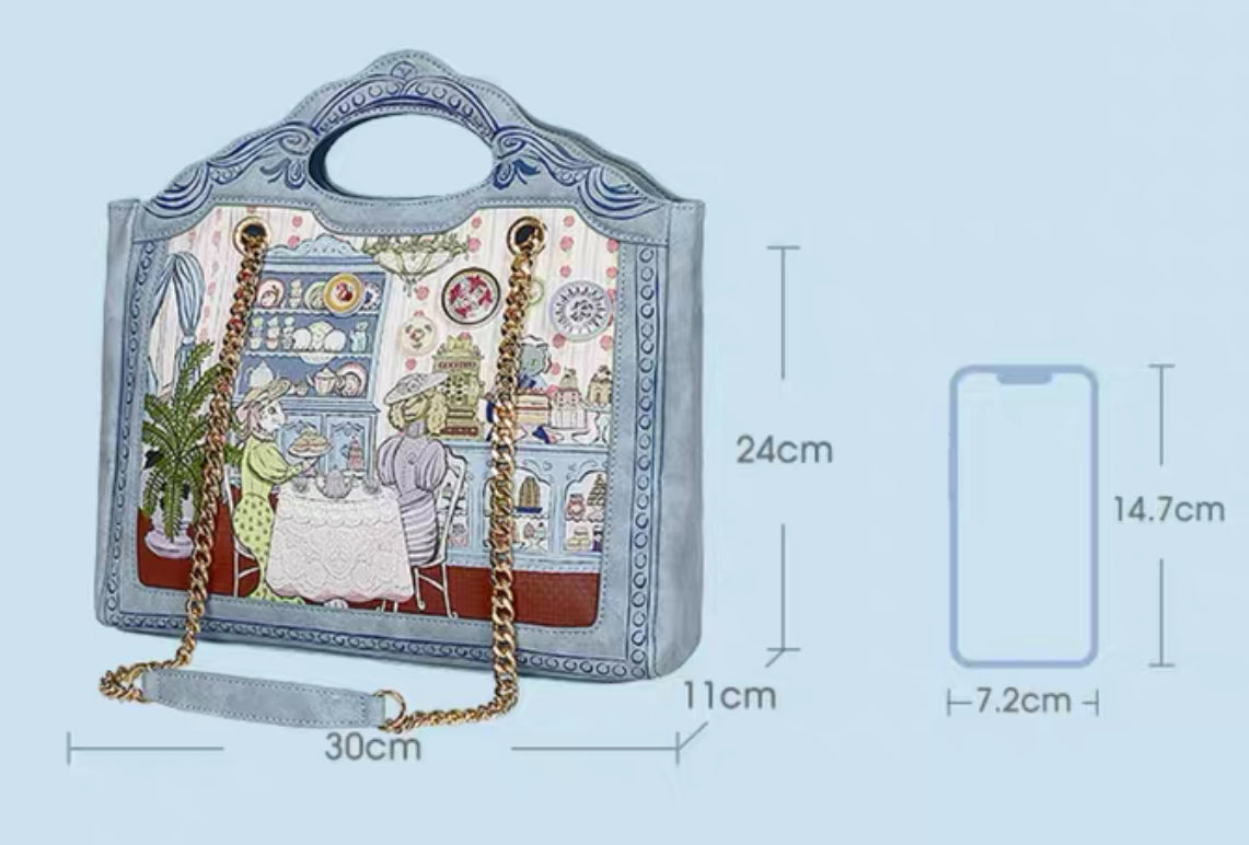 Victorian tea room sienna bag