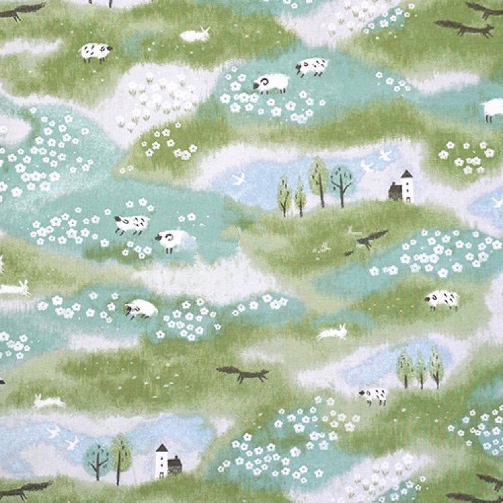 Spring Slope And Sheep Loose Fit Dress
