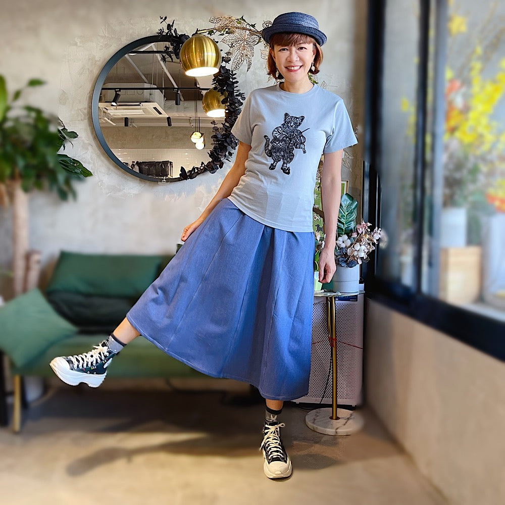 Violin Cat Embroidery T Shirt