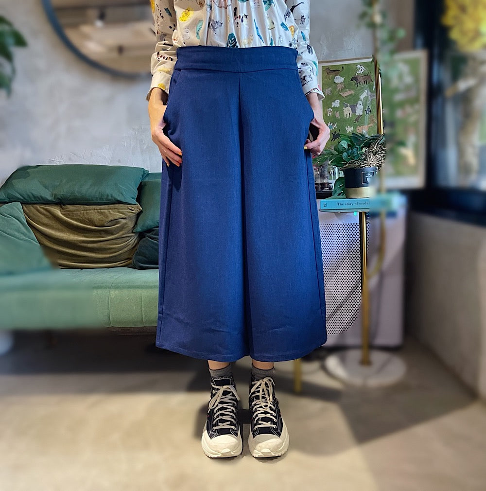 A Line Loose Fit Skirt Pants