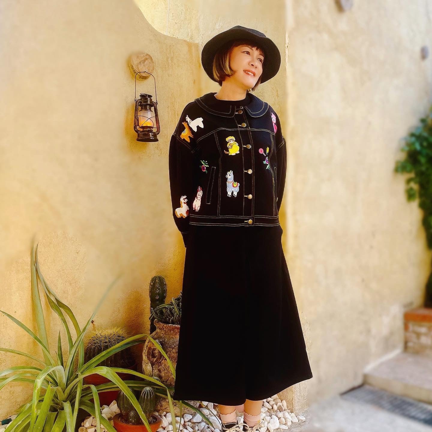 A Line Loose Fit Skirt Pants