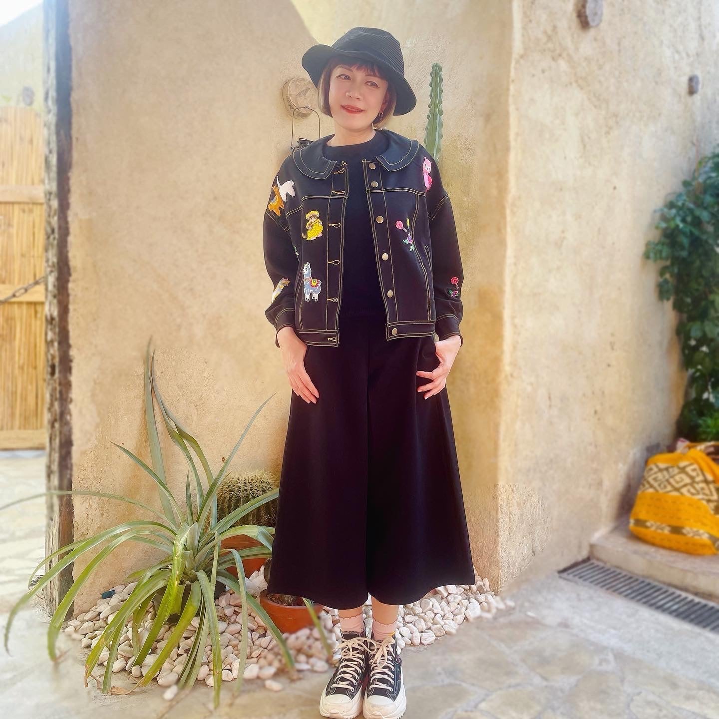 A Line Loose Fit Skirt Pants