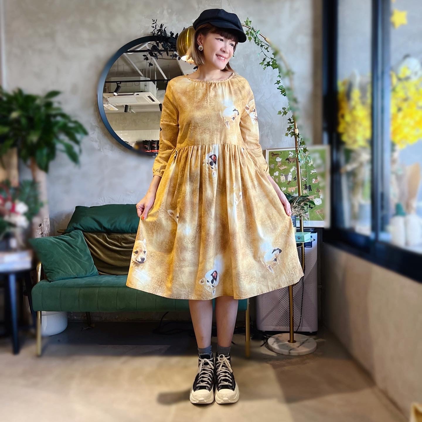 Happy Shiba Loose Fit Dress