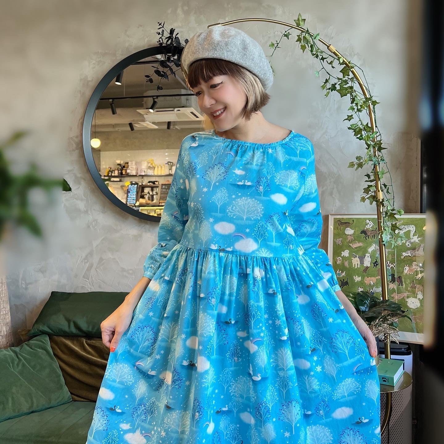 Blue Swan Lake Loose Fit Dress
