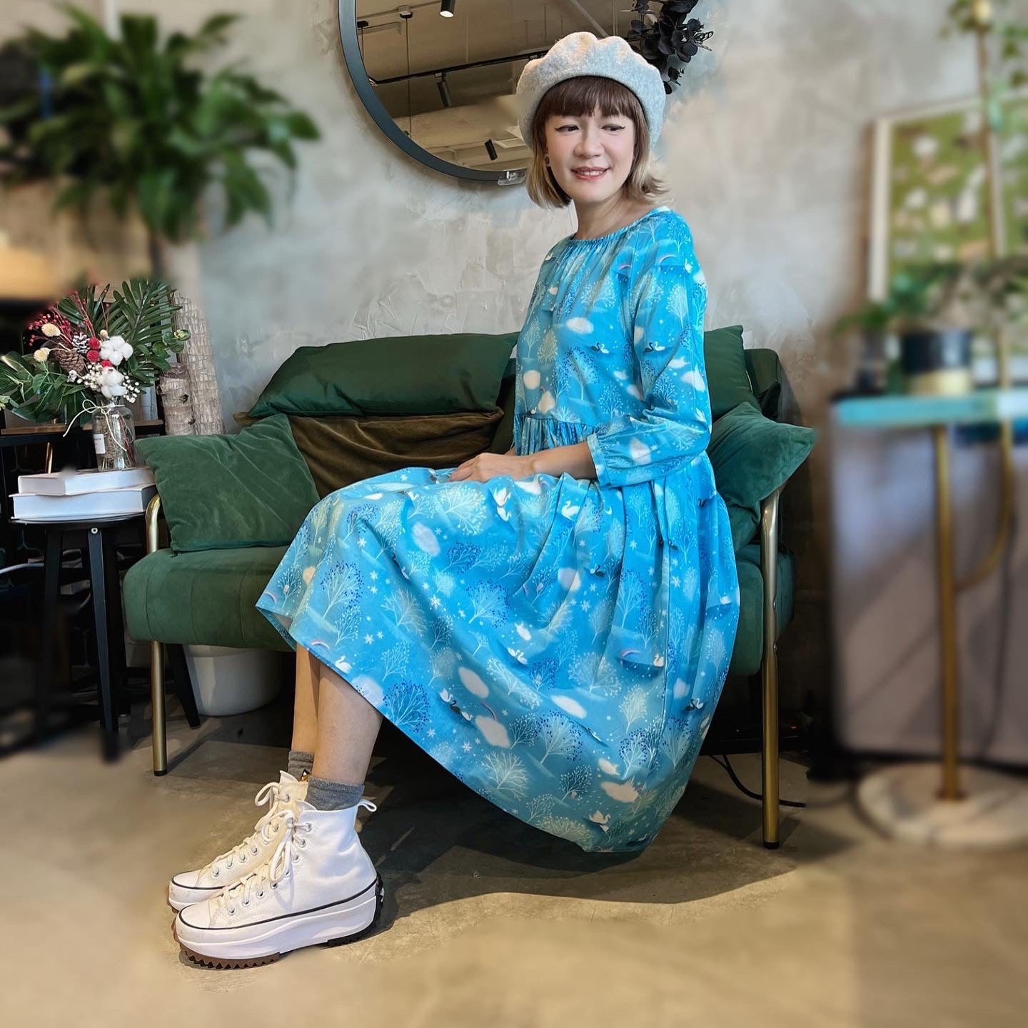 Blue Swan Lake Loose Fit Dress