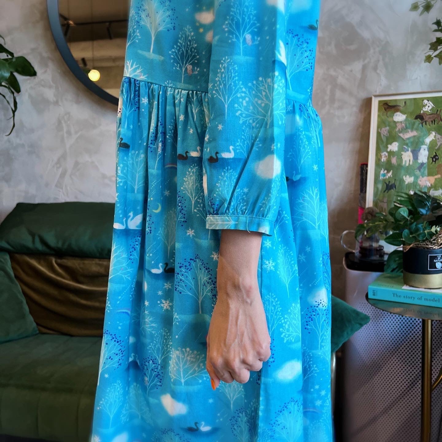 Blue Swan Lake Loose Fit Dress