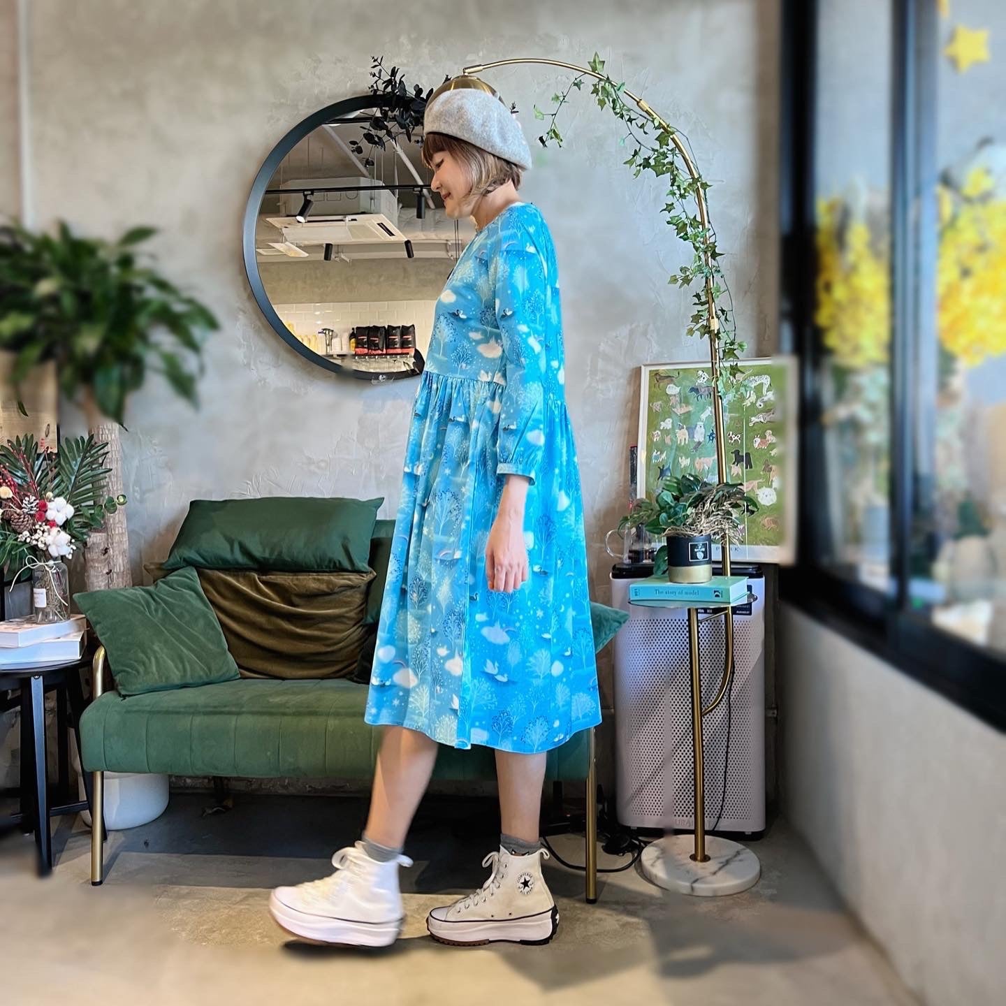 Blue Swan Lake Loose Fit Dress
