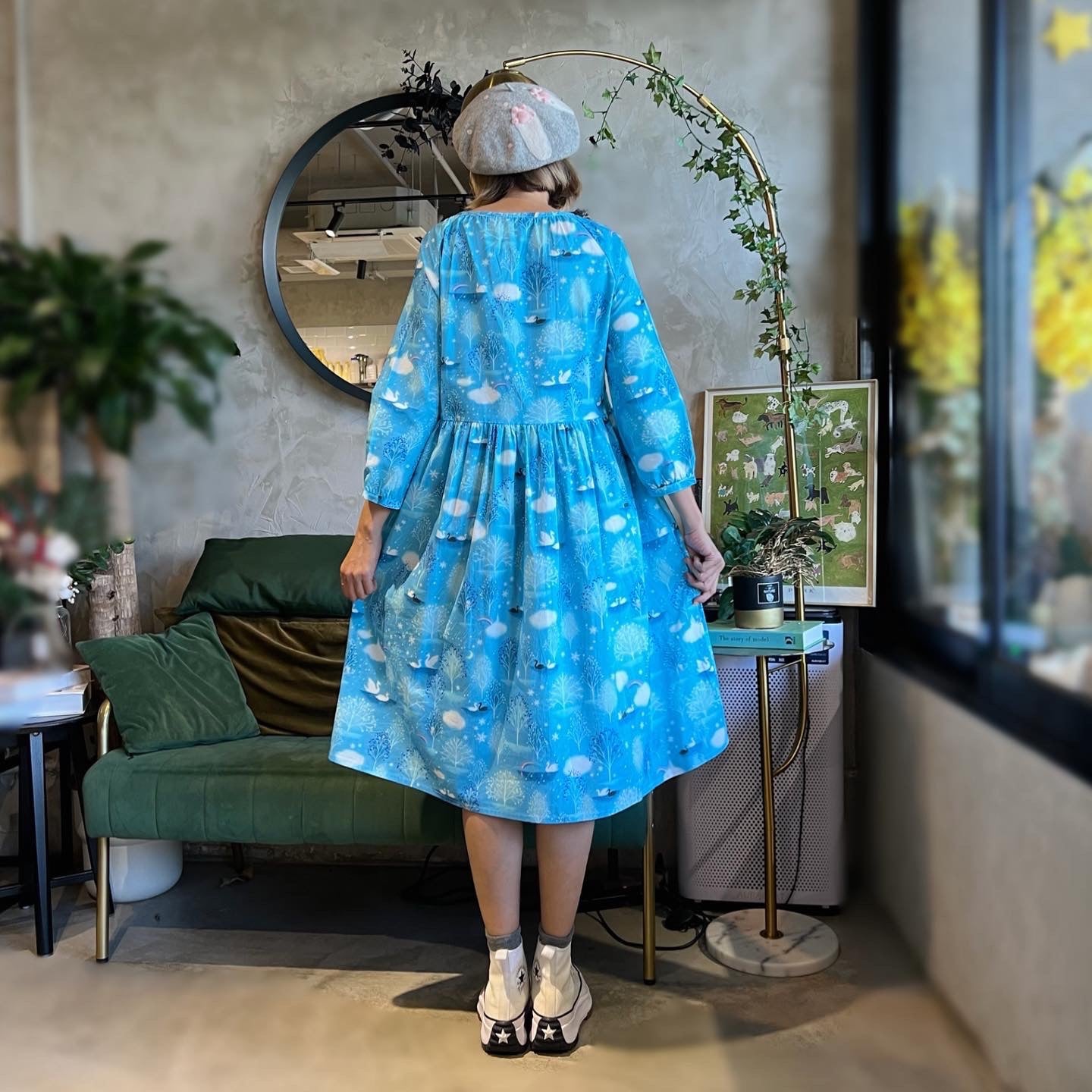 Blue Swan Lake Loose Fit Dress